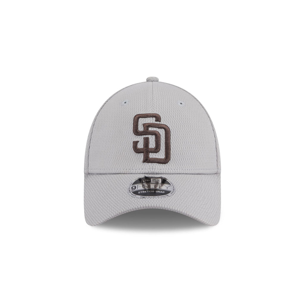 San Diego Padres Gray 9FORTY Stretch-Snap Hat