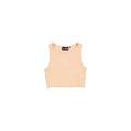 New York Yankees Tonal Cropped Rib Pastel Pink Women's Tank Top