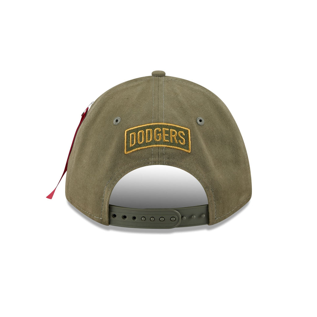 Alpha Industries x Los Angeles Dodgers Olive Green 9FORTY M-Crown A-Frame Snapback Hat