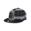 New York Yankees Black and White Plaid Retro Crown 9FIFTY Snapback Hat