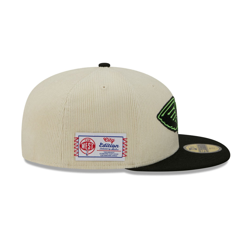 New Orleans Pelicans 2025 City Edition Chrome White Corduroy 59FIFTY Fitted Hat