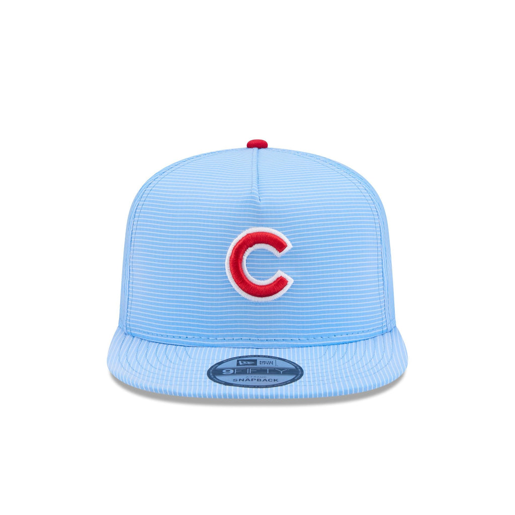 Chicago Cubs Pinstripe Ripstop 9FIFTY A-Frame Snapback Hat