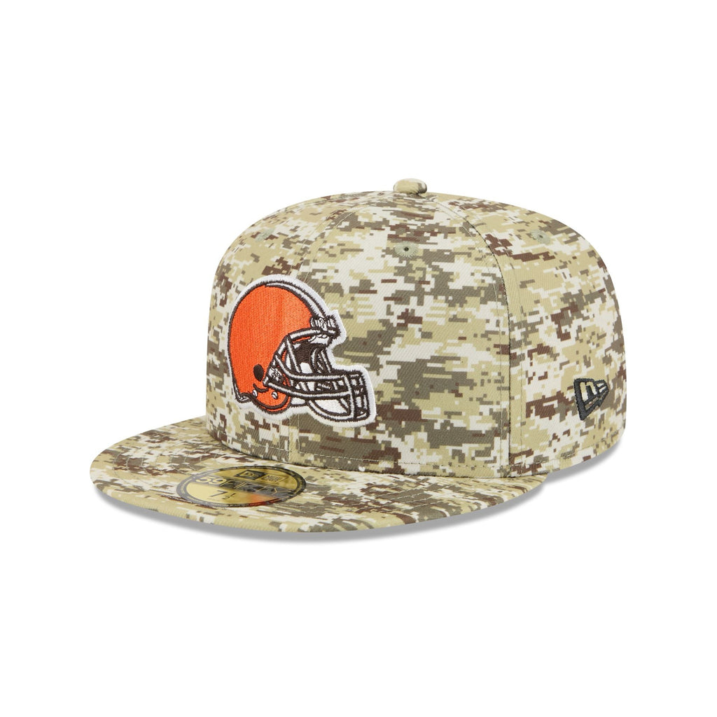 Cleveland Browns 2025 Salute to Service Fan Gear 59FIFTY Fitted Hat