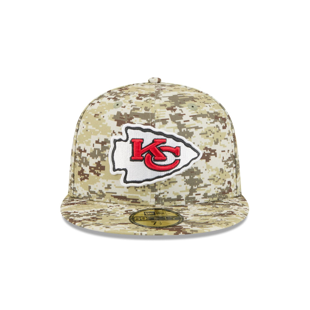 Kansas City Chiefs 2025 Salute to Service Fan Gear 59FIFTY Fitted Hat