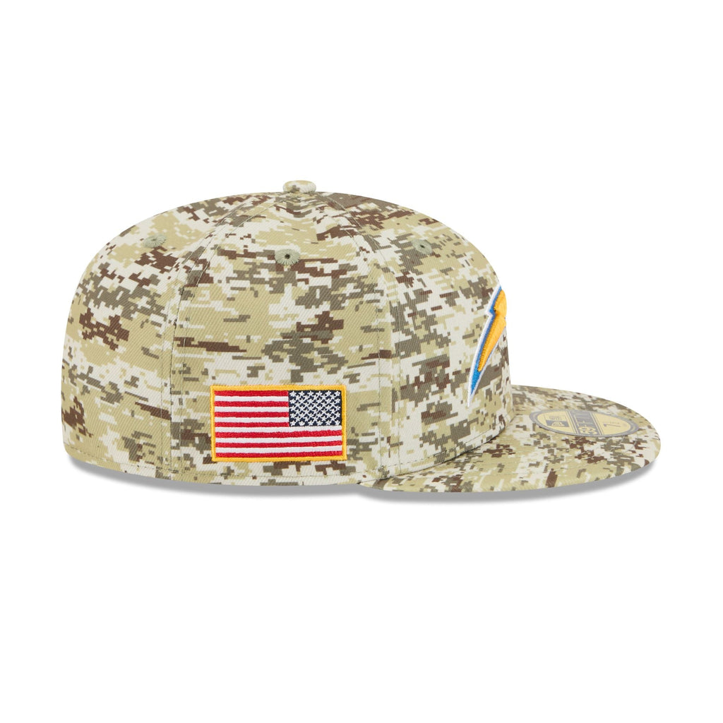 Los Angeles Chargers 2025 Salute to Service Fan Gear 59FIFTY Fitted Hat