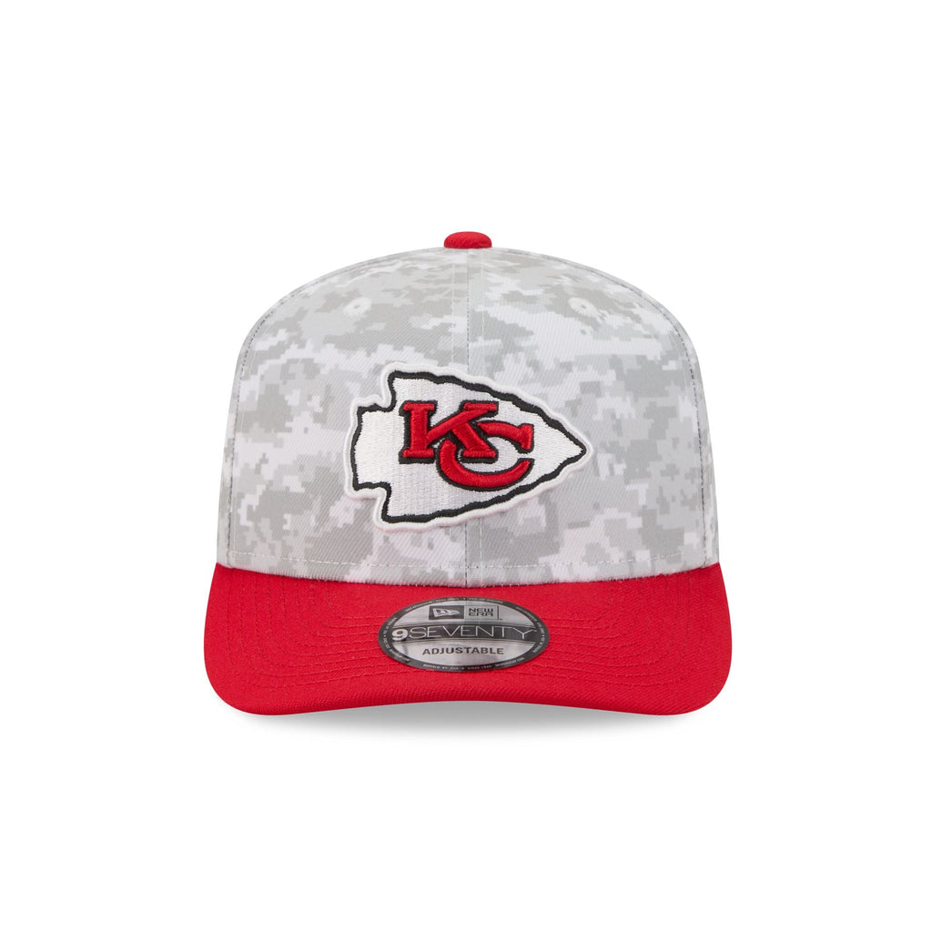 Kansas City Chiefs 2025 Salute to Service Fan Gear 9SEVENTY Stretch-Snap Hat