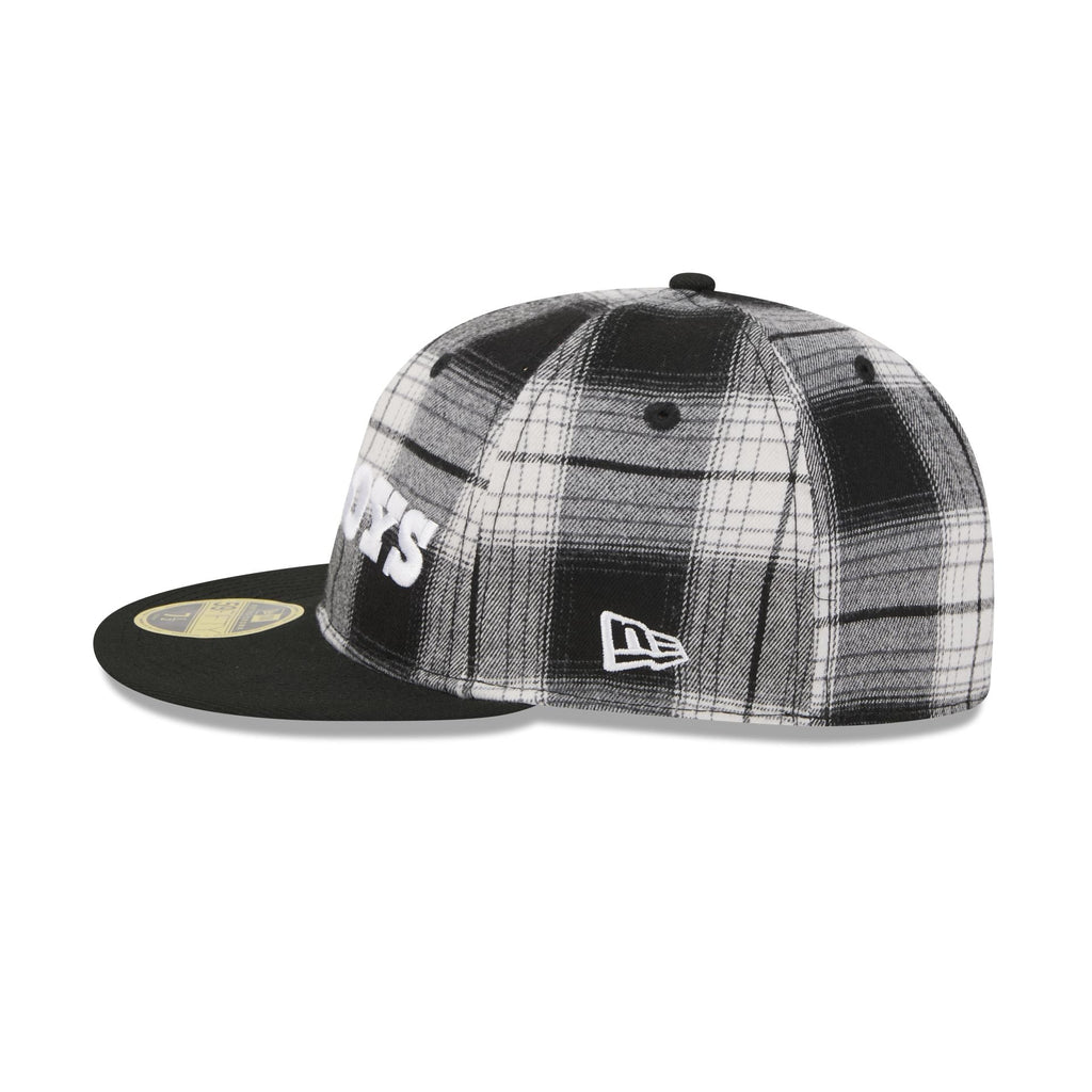 Dallas Cowboys Grunge Plaid Retro Crown 59FIFTY Fitted Hat