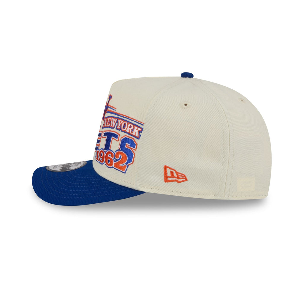 New York Mets Chrome White Classic 9FIFTY A-Frame Snapback Hat