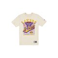 Los Angeles Lakers Throwback Net Chrome White T-Shirt