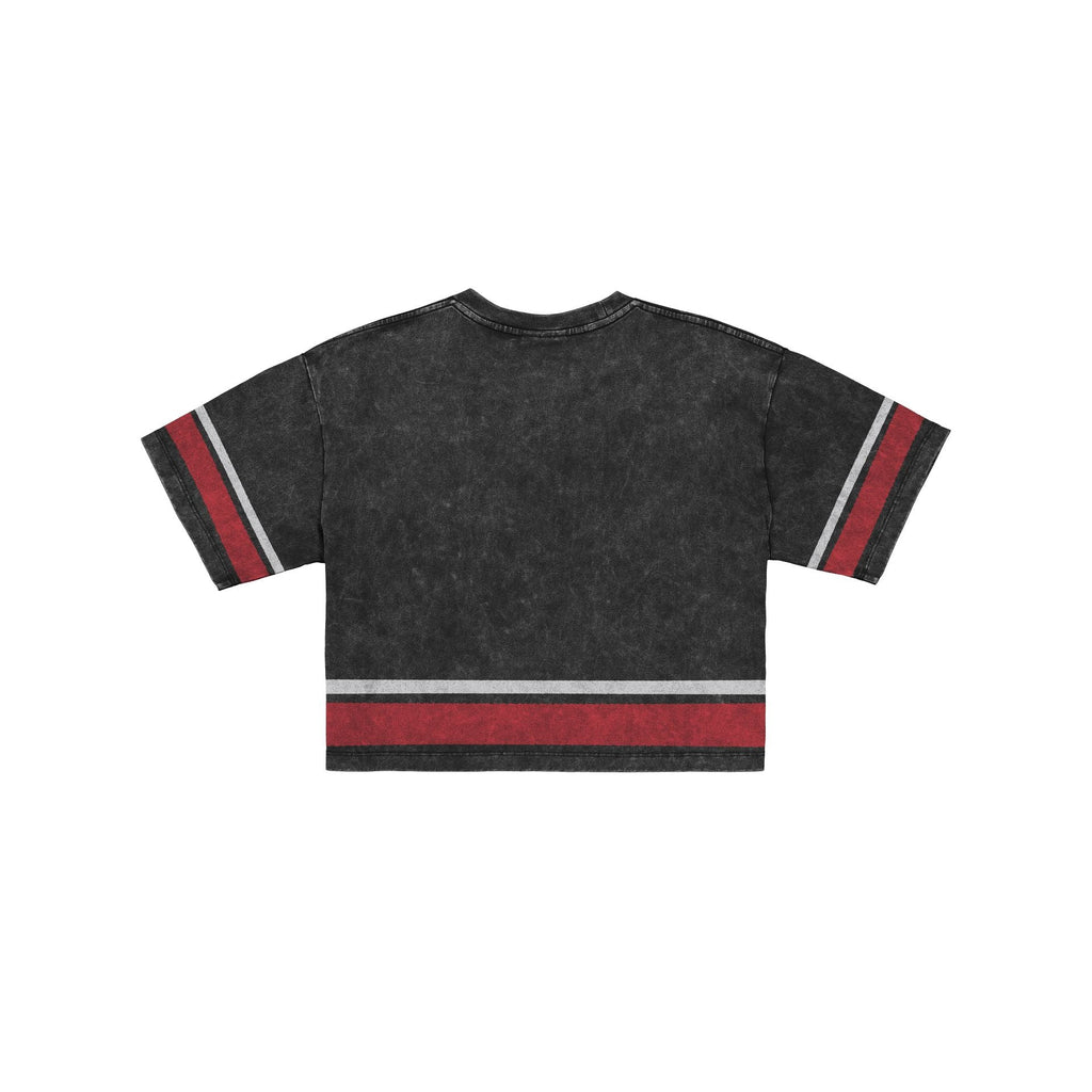 Chicago Bulls Women's Vintage Stripe Cropped T-Shirt