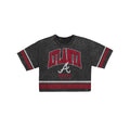 Atlanta Braves Women's Vintage Stripe Cropped T-Shirt