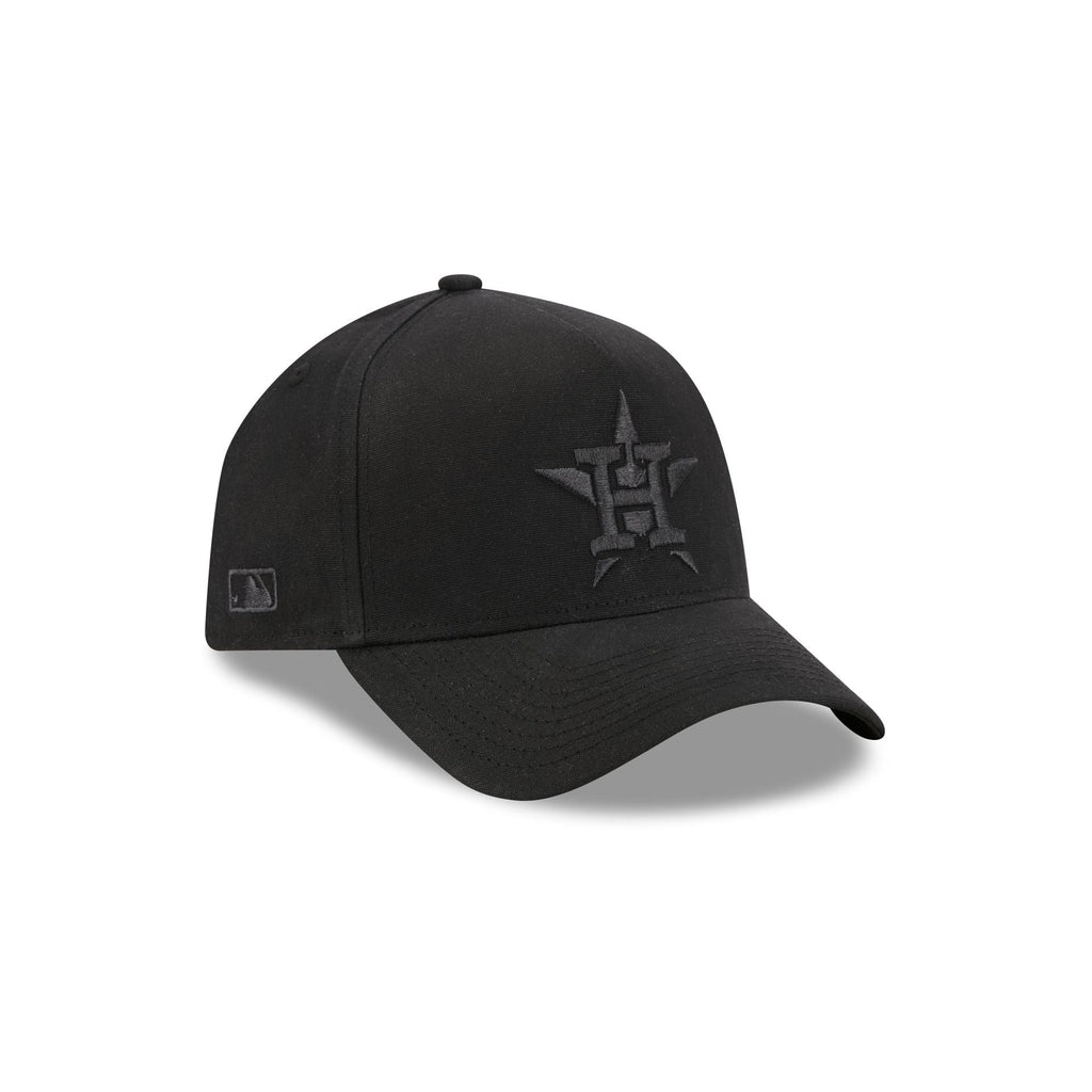 Houston Astros Waxed Canvas Black 59FORTY A-Frame Fitted Hat