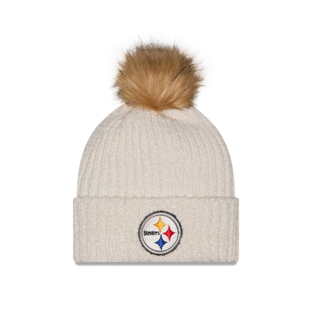 Pittsburgh Steelers Women's Sandy Linen Pom Knit Hat