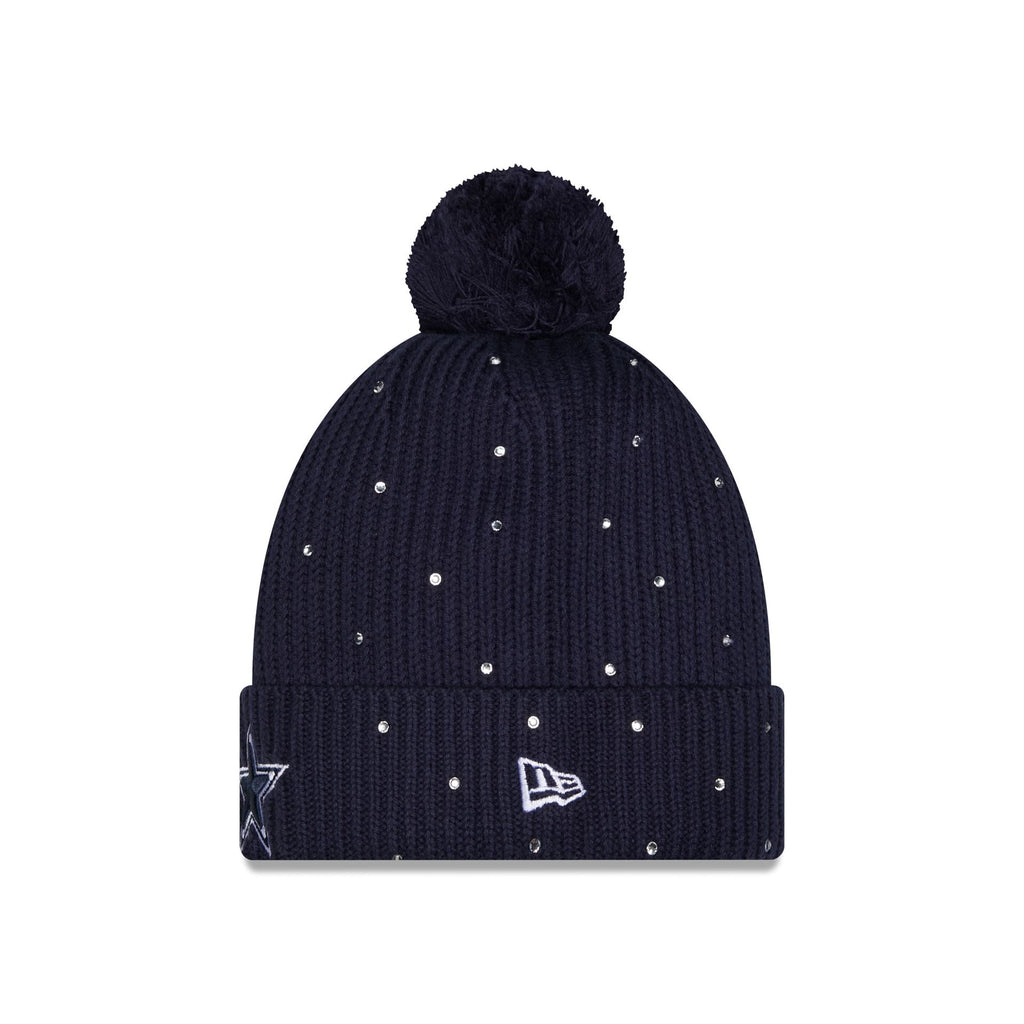 Dallas Cowboys Women's Rhinestone Pom Knit Hat