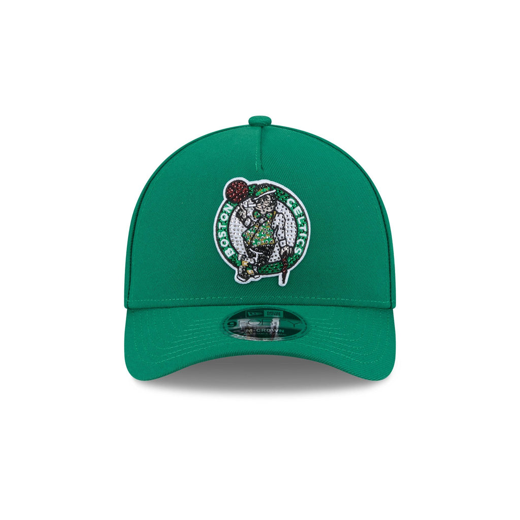 Boston Celtics Rhinestone Patch 9FORTY M-Crown A-Frame Snapback Hat
