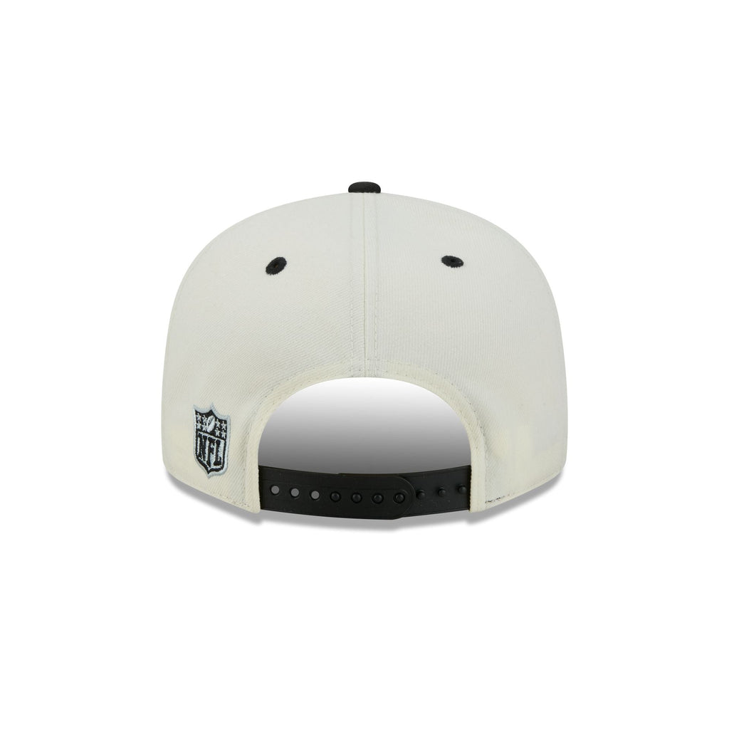 Las Vegas Raiders Classic Stacked Chrome 9FIFTY Snapback Hat