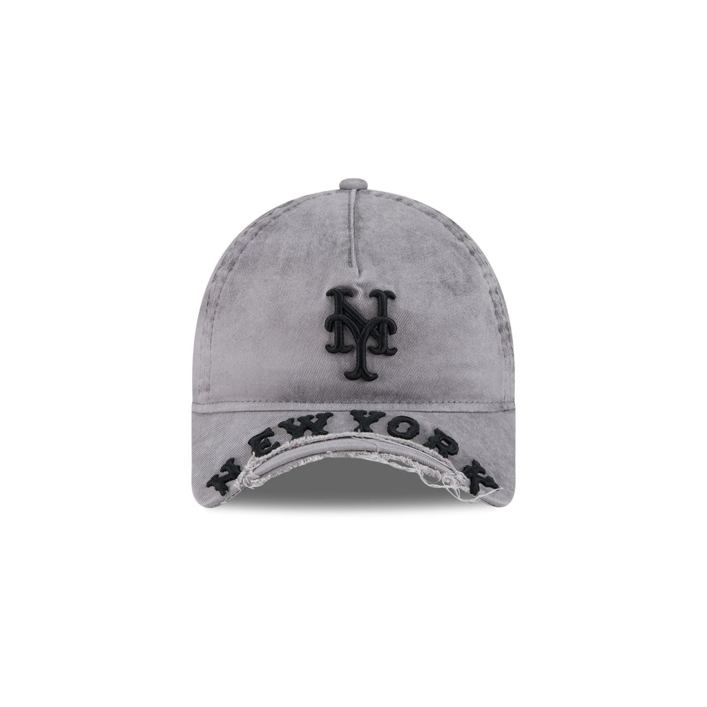 New York Mets Tonal Gray 9FORTY A-Frame Unstructured Cut-Off Visor Snapback Hat