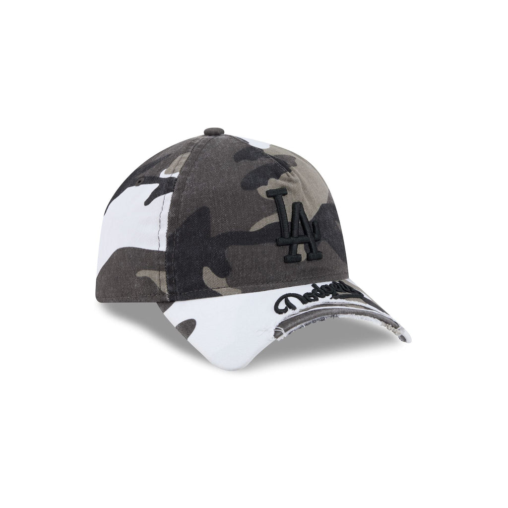 Los Angeles Dodgers Washed Camo 9FORTY A-Frame Unstructured Cut-Off Visor Snapback Hat